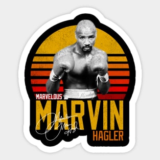 Marvelous Marvin Hagler Boxing Legend Signature Vintage Retro 80s 90s Bootleg Rap Style Sticker